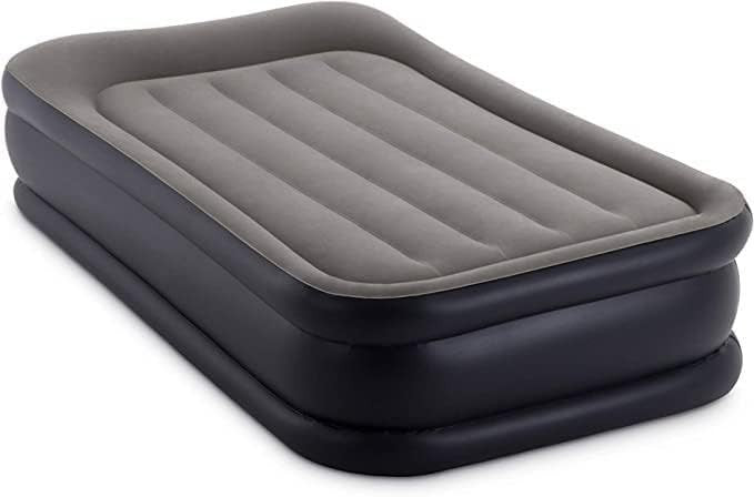 Twin Inflatable Air Mattress with Pillow Rest Fiber-Tech Quick Inflate 136kg Max