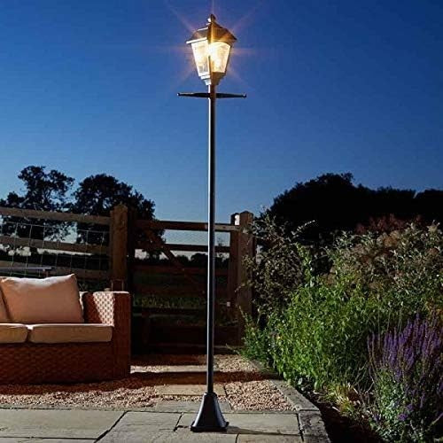 Set of 2 Solar Victorian LED Lantern Lamp Post Outdoor Garden Lights