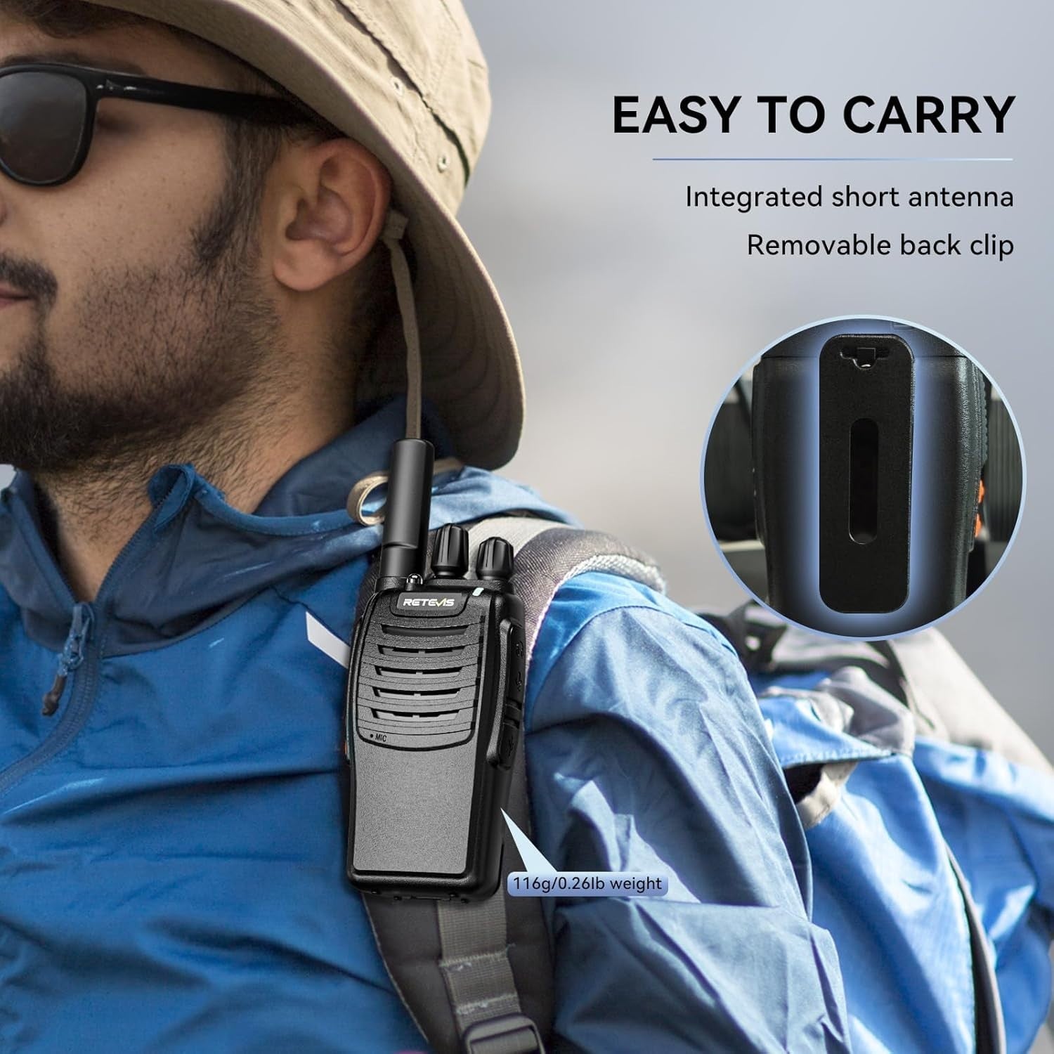 PMR446 Walkie Talkies 4 Pack USB-C VOX Emergency Long Range Radio