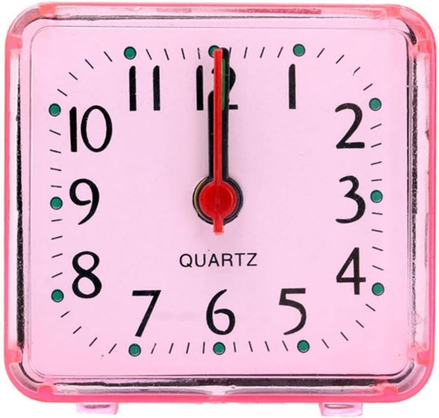 Silent Analog Alarm Clock Battery Powered Bedside Desk Clock Heavy Sleepers