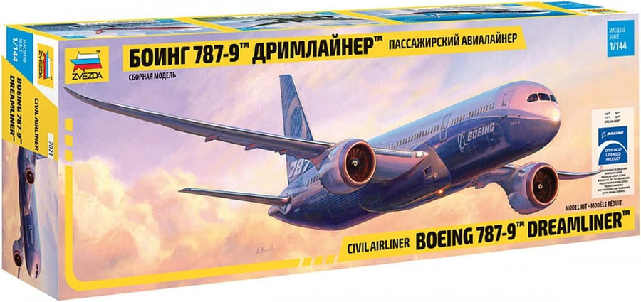 1:144 Boeing 787-9 Plastic Model Kit – Durable, Unvarnished Display Plane