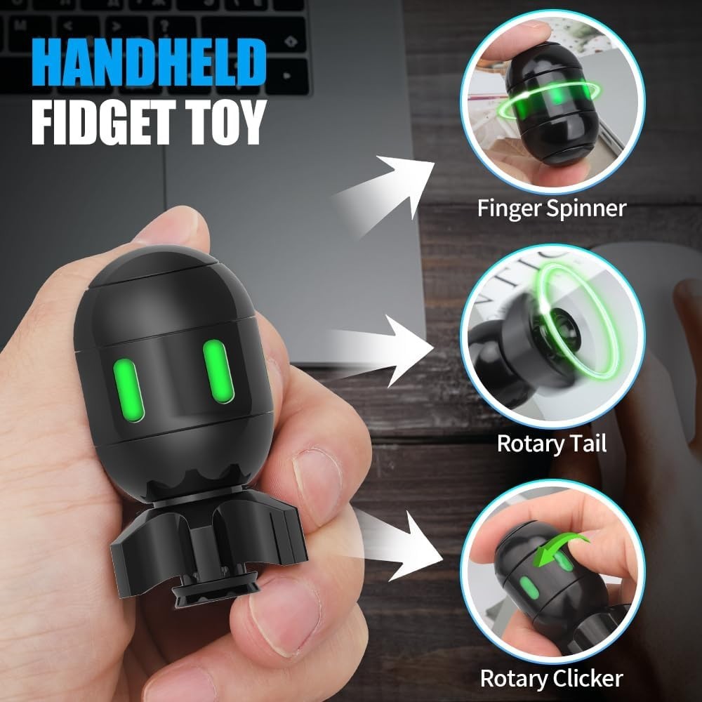 Glow Metal Fidget Spinner Atomic Desk Gyro Stress Relief EDC Toy
