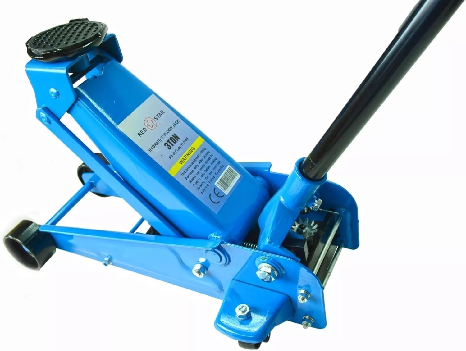 3 Ton Heavy Duty Trolley Jack Hydraulic Car Van Caravan Lift 135–460mm Blue