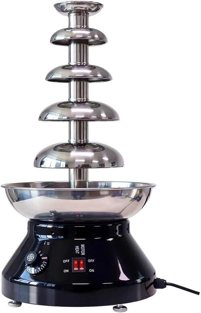 Commercial 5 Tier Chocolate Fountain 3L Stainless Steel Fondue