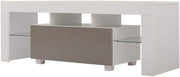 51" LED TV Stand Cabinet Glass Shelves Storage Drawer for 32-55" TVs