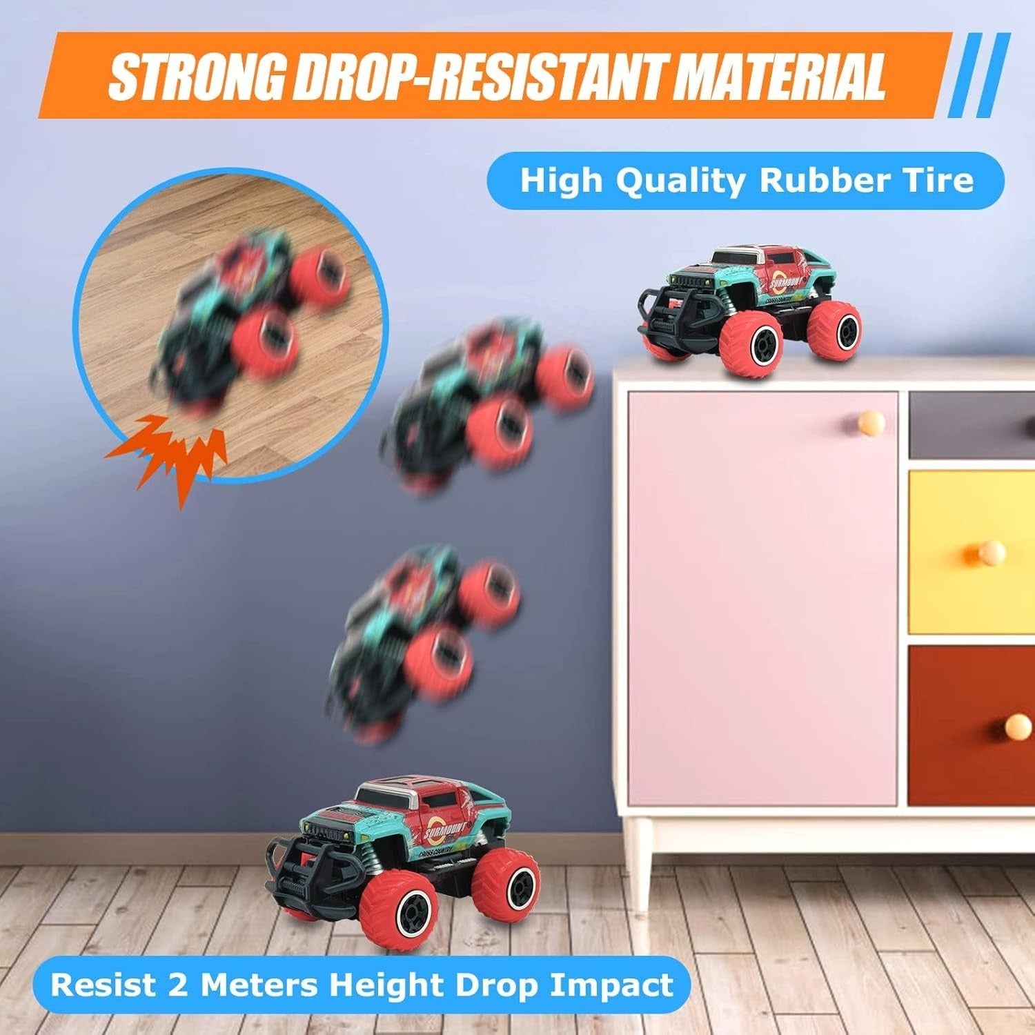 Mini RC Car for Kids, 4-Channel Off-Road Remote Control Truck Toy