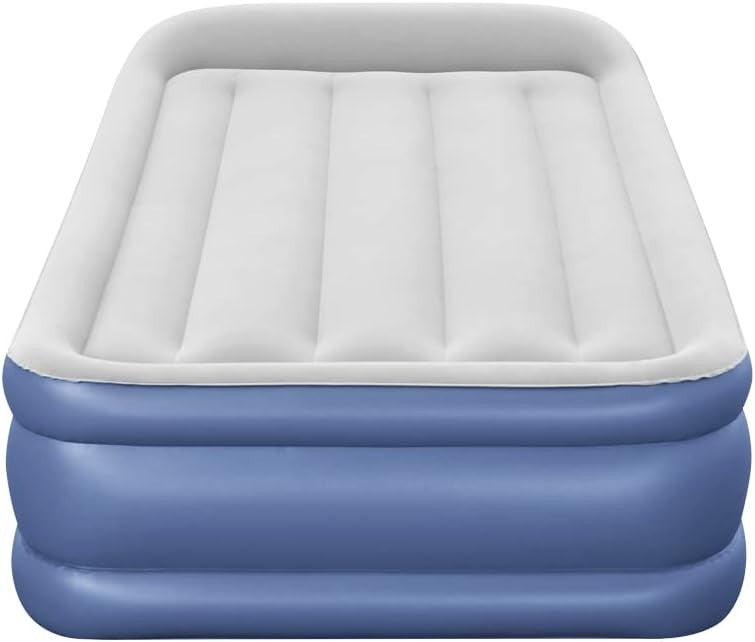 Inflatable Air Bed Built-In Electric Pump Single Raised Guest Bed