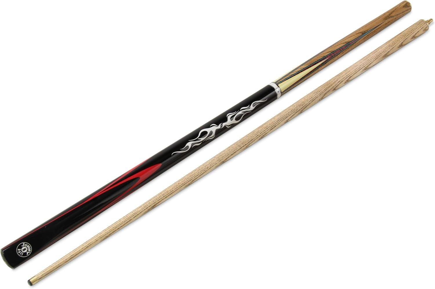 57in English Pool Cue 8.5mm Tip Ash Shaft Centre Joint Low Deflection