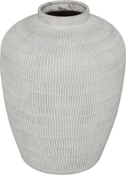 Large Ceramic Floor Vase Textured Cream Modern Minimalist Home Decor