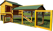 Large Rabbit Hutch XL Outdoor Wooden Run 2 Tier with Night Shelter