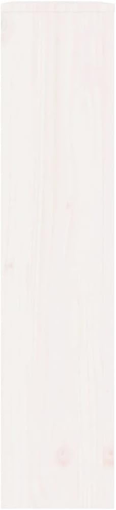 White Radiator Cover Solid Pine Wood Slatted Shelf 79.5x19x84cm