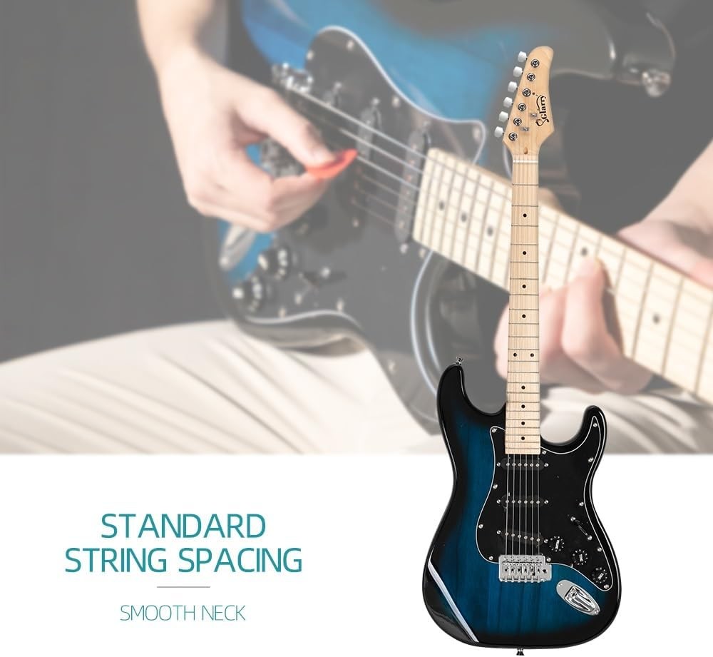Full Size Electric Guitar Starter Kit with 20W Amp Blue
