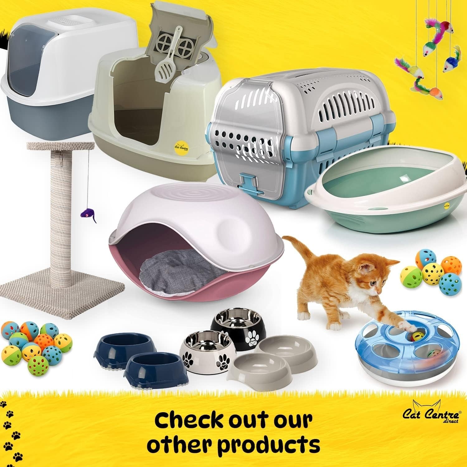 Outdoor Plastic Pet House Bed Weatherproof Dog Cat Shelter w Cushion