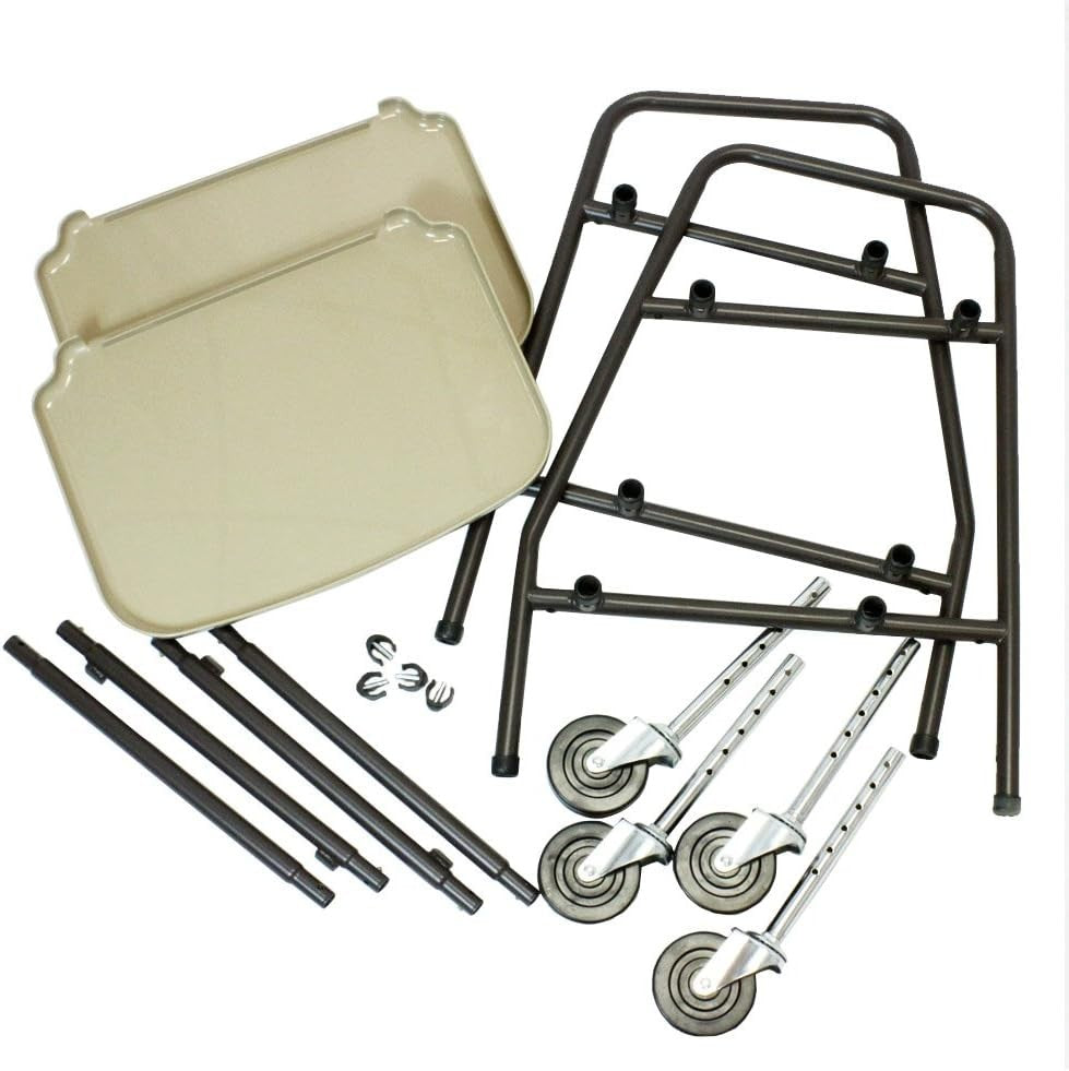 Mobility Trolley Walker with Wheels Height Adjustable Home Storage Cart