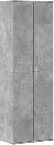 Tall Concrete Grey Storage Cabinet 60x35x180cm – Slim Modern Unit