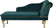 Right Hand Velvet Chaise Lounge Tufted Accent Sofa Chair Jasper 135cm