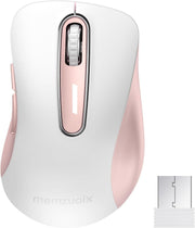 White Pink Wireless Mouse 1400 DPI USB 2.4G Ergonomic 5 Key