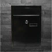 Secure Wall Mounted Mailbox with Lock Large Drop Slot Modern Outdoor Post Box