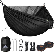 Camping Hammock with Mosquito Net | 290x140cm | 300kg Capacity | Complete Kit