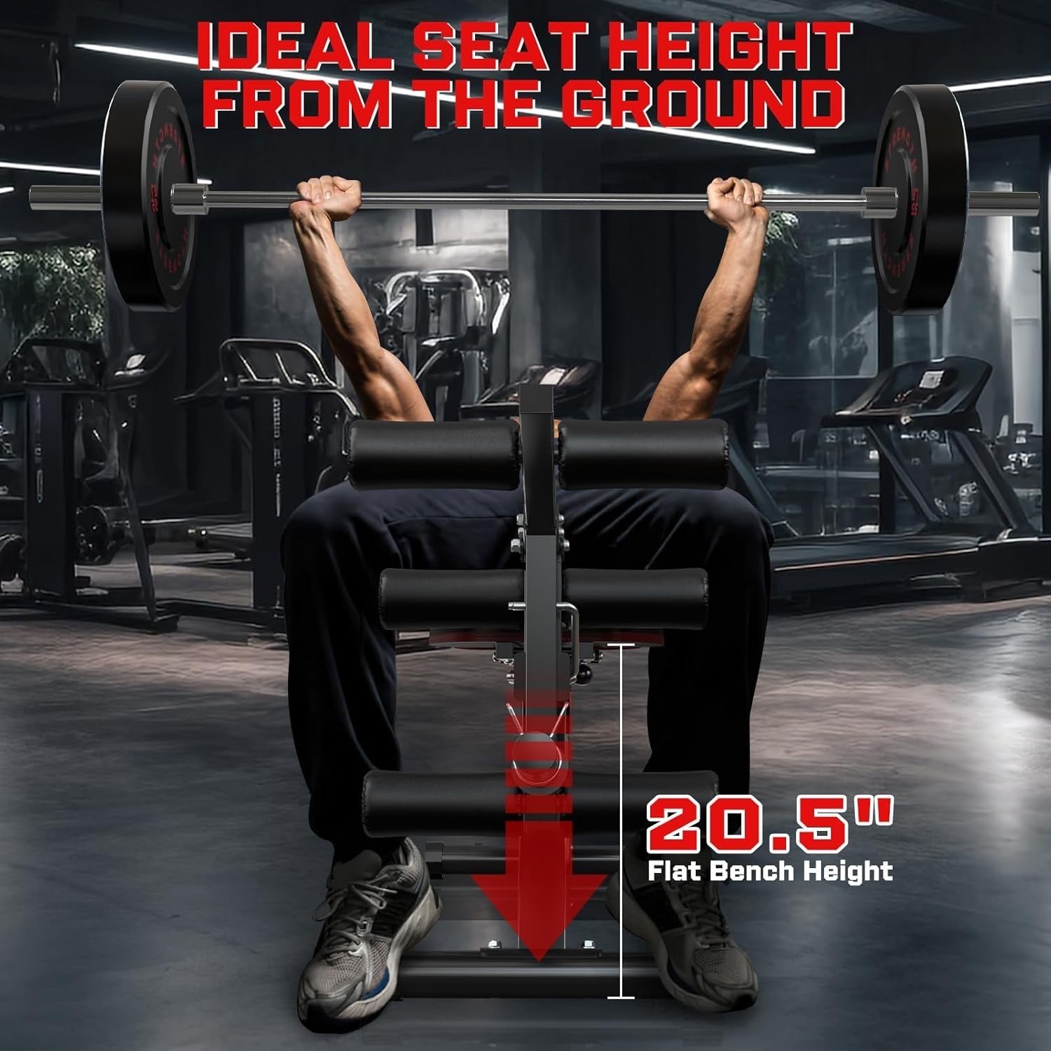 All-in-One Adjustable Gym Bench With Leg Extension & Preacher Pad