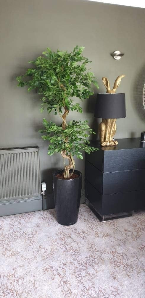 150cm Artificial Evergreen Twisted Ficus Tree Indoor Home Office Decoration