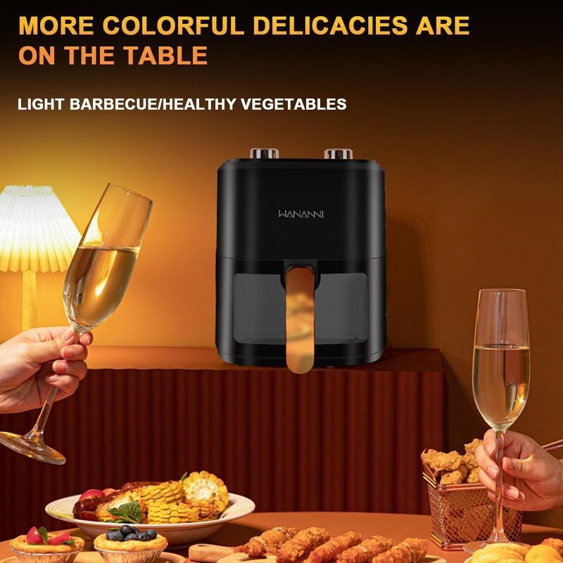5L Air Fryer Window 1400W Oil-Free Compact Cooker Easy Clean Family Size