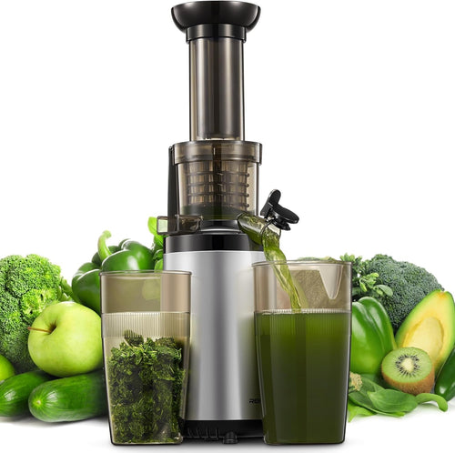 Cold Press Juicer Compact Slow Masticating Quiet BPA Free Easy Clean