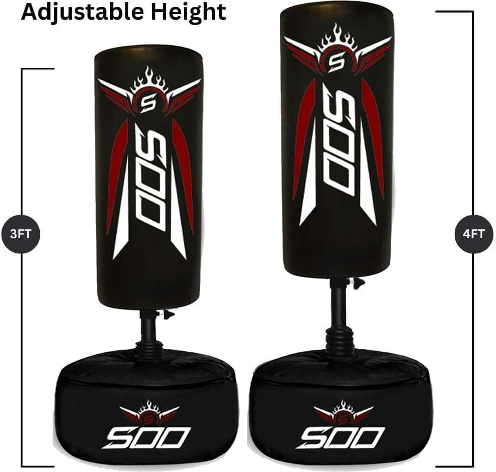 Kids Boxing Punch Bag 3ft–4ft Adjustable MMA Training Set Gloves