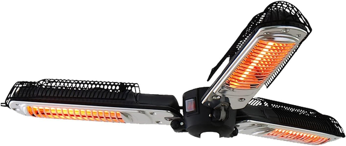 Outdoor Umbrella Heater 2000W Electric Patio Radiant Heat 3 Settings Adjustable