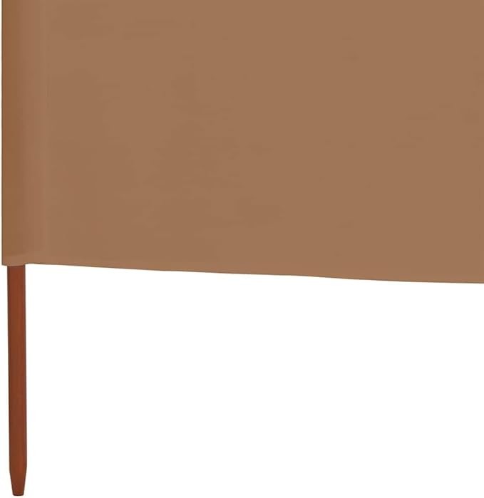 5-Panel Taupe Wind Screen 600x160cm Outdoor Garden Camping Privacy Divider