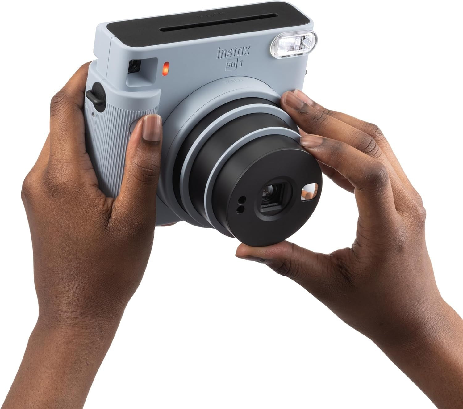 Square Instant Camera Glacier Blue Selfie Mirror Auto Exposure Camera