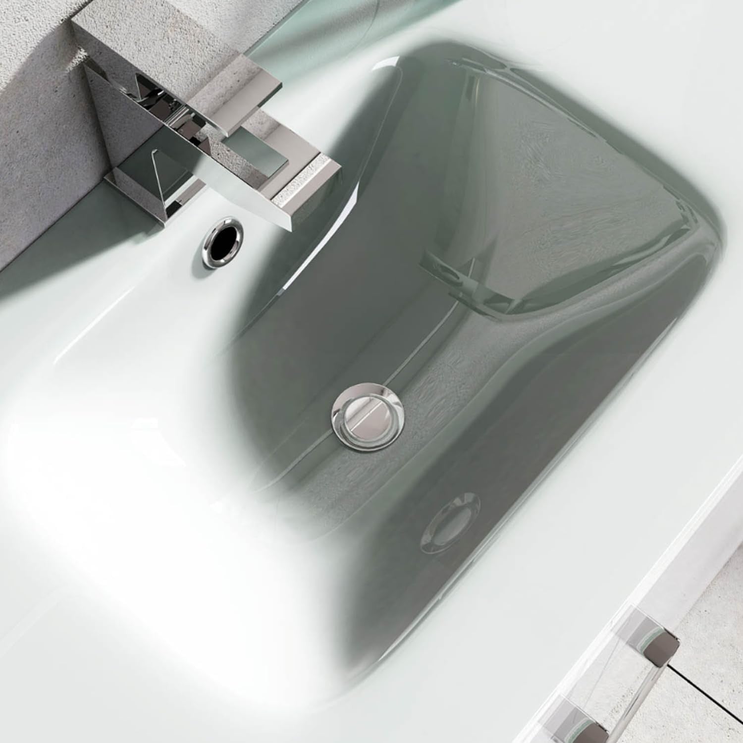 600mm White Bathroom Vanity Unit with Basin Gloss Floor Standing Cabinet