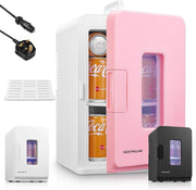 15L Mini Fridge Portable Cooler & Warmer Bedroom Office Dorm Pink