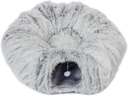 Cat Tunnel Bed Plush Play Tunnel w Removable Mattress Foldable