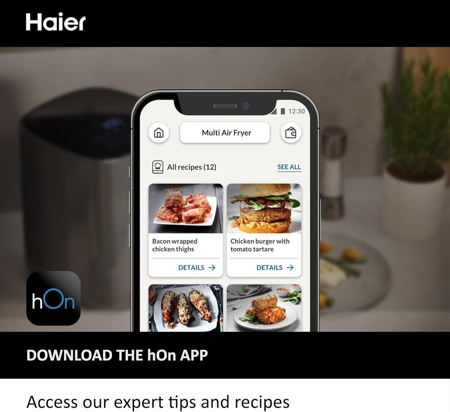 5L Digital Air Fryer 6in1 Bake Roast Grill Defrost Dehydrate 80-200°C