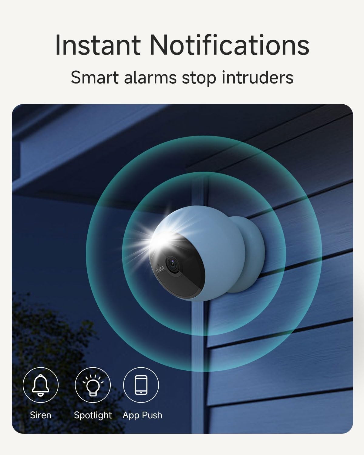 2K QHD Wireless Security Camera HDR Night Vision Alexa No Fees