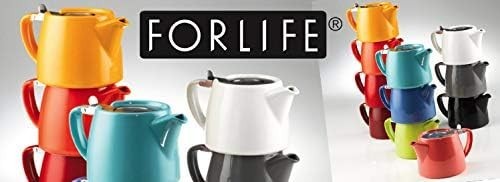 530ml Ceramic Teapot with Infuser Stainless Steel Lid Graphite Grey