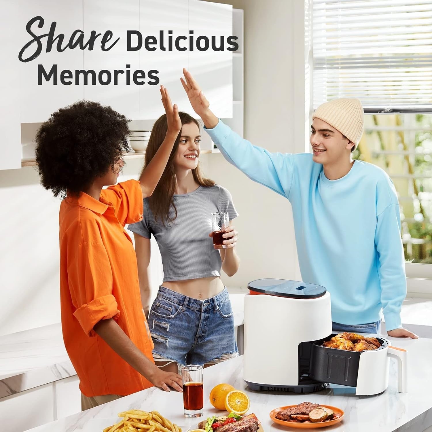 Air Fryer 3.8L Smart Control 230°C Fast Cooking 1500W Compact Oven
