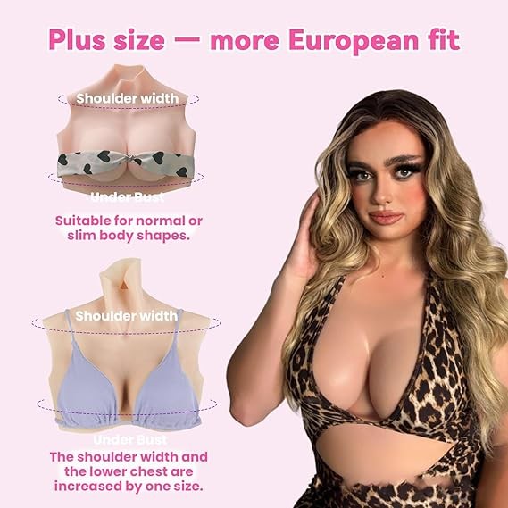 Silicone Breastplate Realistic Fake Breasts C–G Cup Crossdresser Cosplay