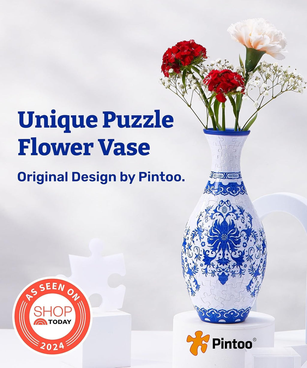 3D Puzzle Flower Vase 160 Piece Decorative Floral Home Decor Gift