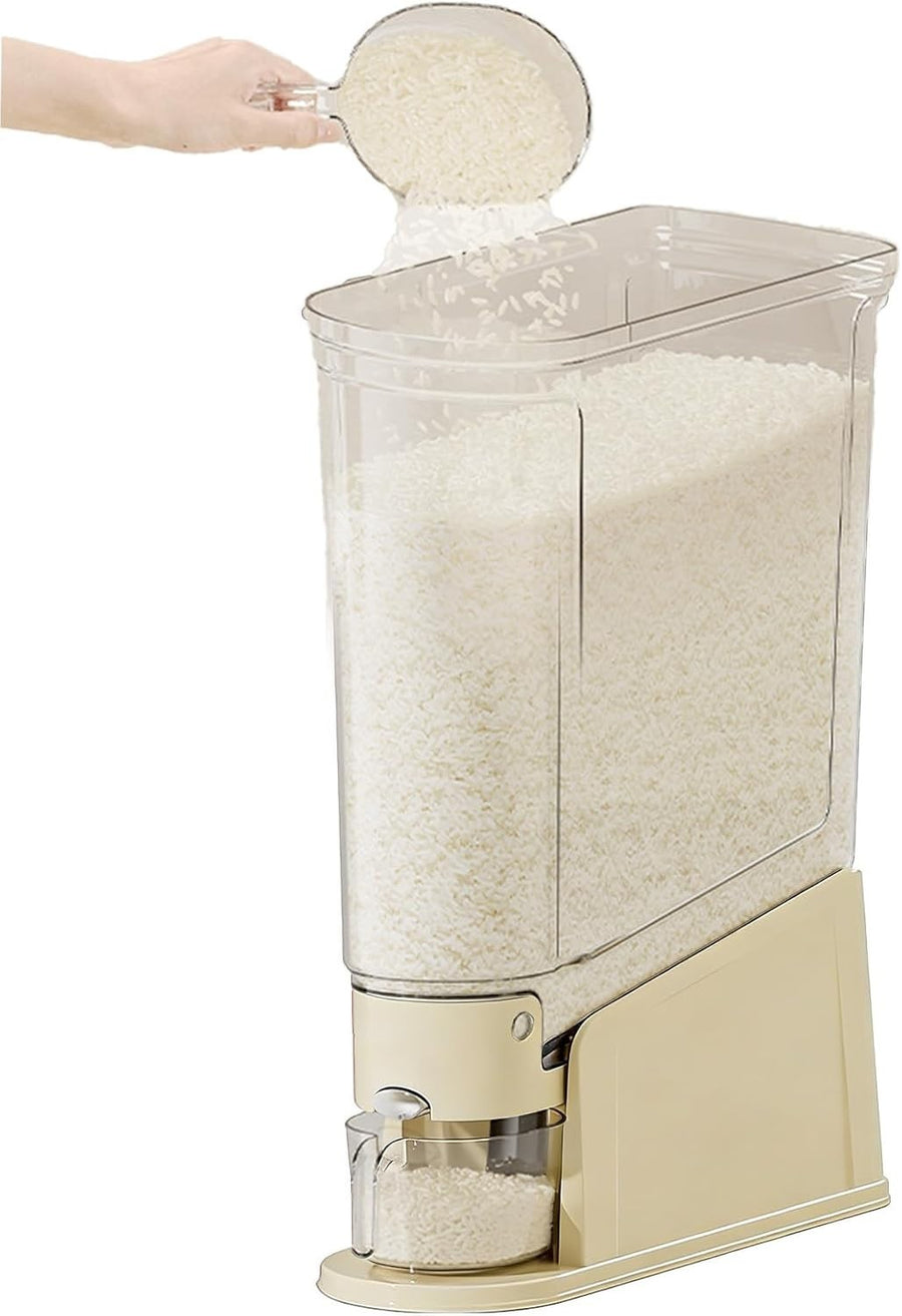 Large Airtight Rice Dispenser Slim Storage Container w Cup