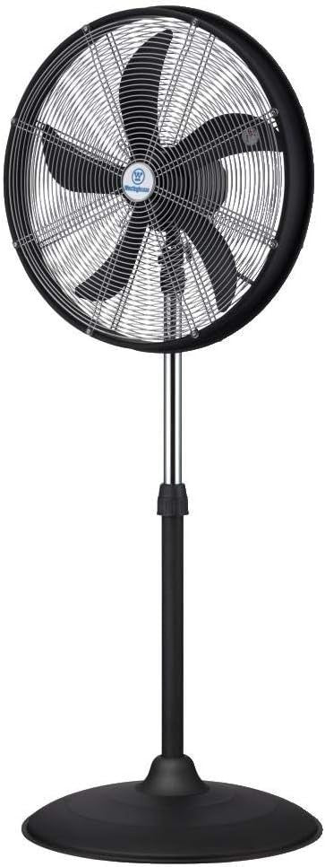 40cm Pedestal Fan – Adjustable Height 28–135cm 3-Speed Cooling Metal Blades