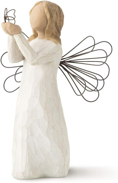Angel Figurine with Wire Wings 15cm ✨ Hand-Painted Symbolic Gift Ornament Decor