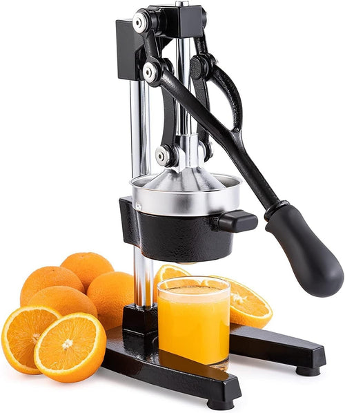 Professional Manual Citrus Press Cast Iron High Yield Hand Juicer Black