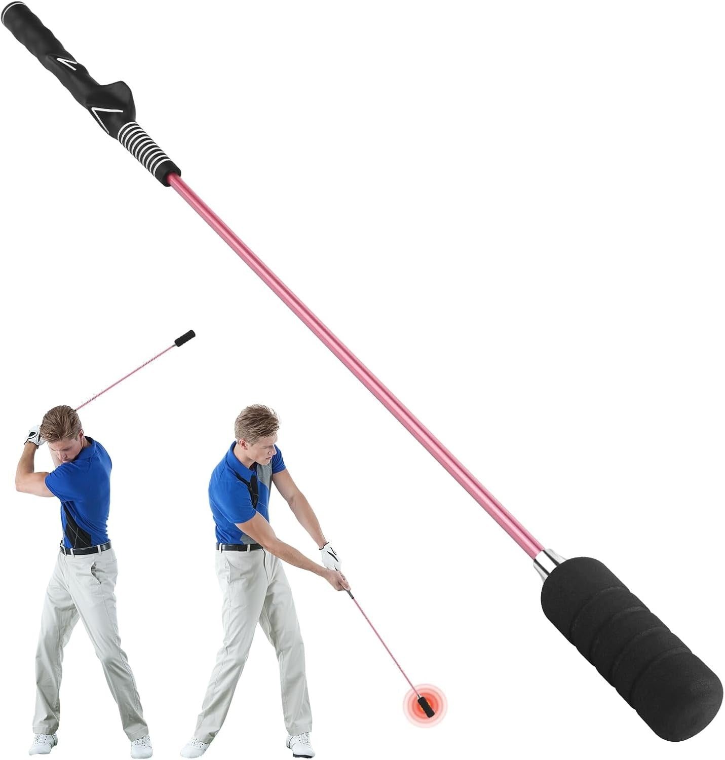 Golf Swing Tempo & Grip Trainer Click Stick Speed Aid