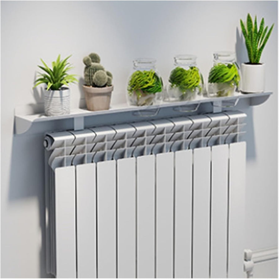 White Radiator Shelf Over Heater No-Drill Plant Display Rack 35cm-130cm