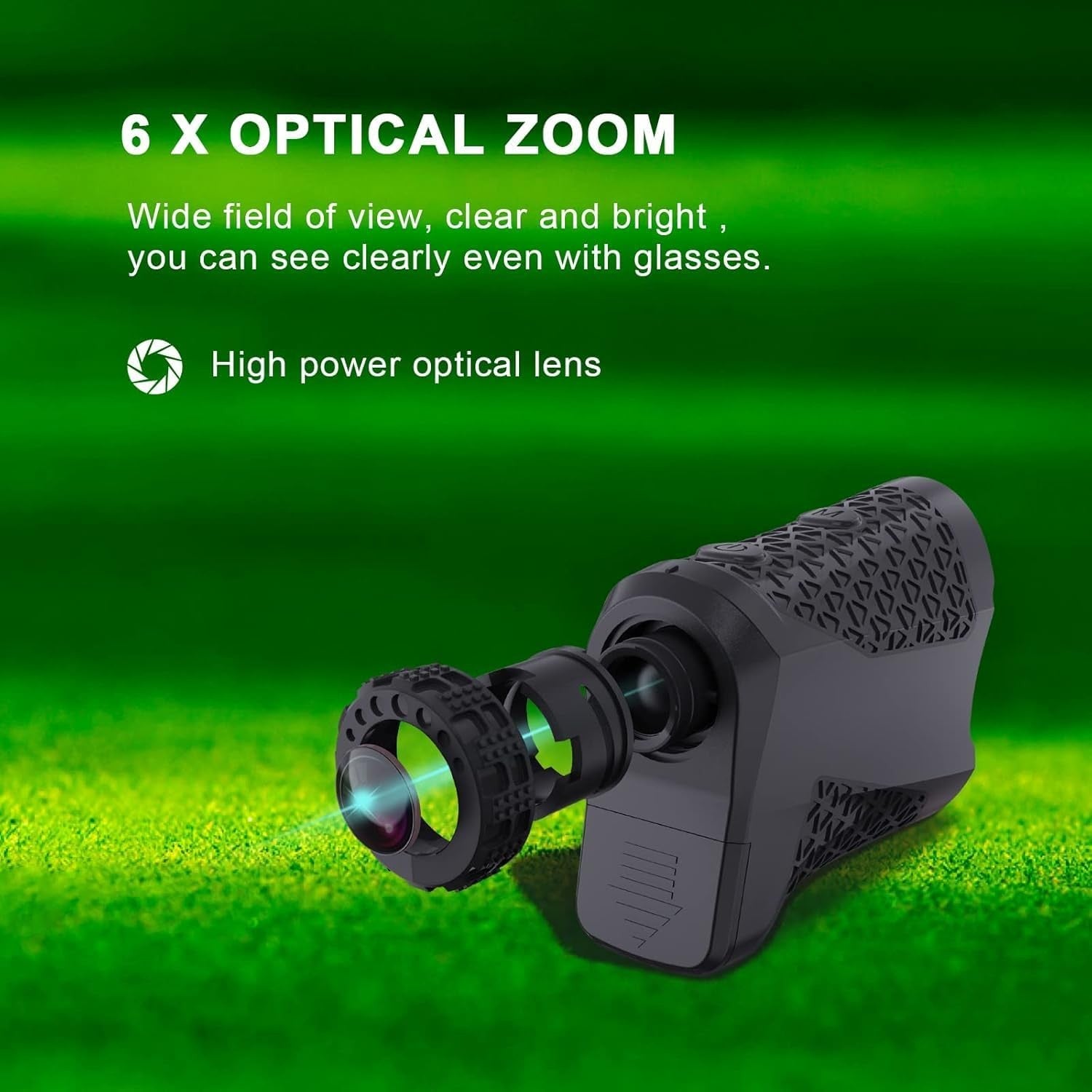 Golf Range Finder 600 Yards Slope Flag Lock 6X Magnification Portable