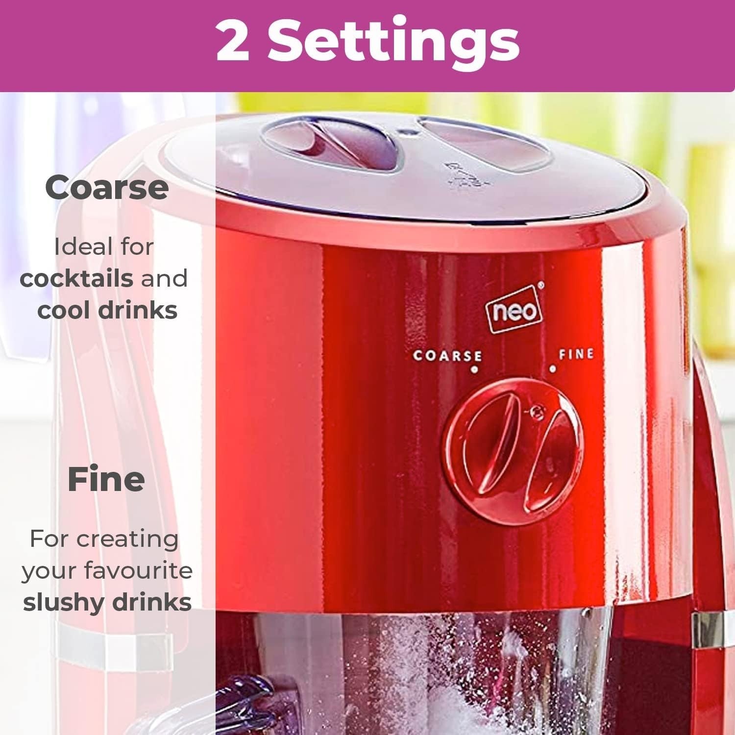 Electric Ice Crusher Slush Machine Crushed Ice Maker Blender Jug