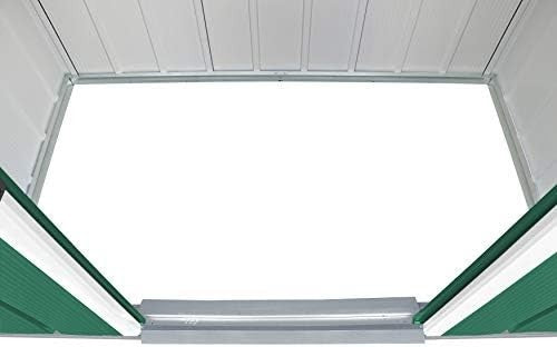 Metal Garden Storage Shed 6x4ft Pent Roof Waterproof Outdoor Tool Shed Green