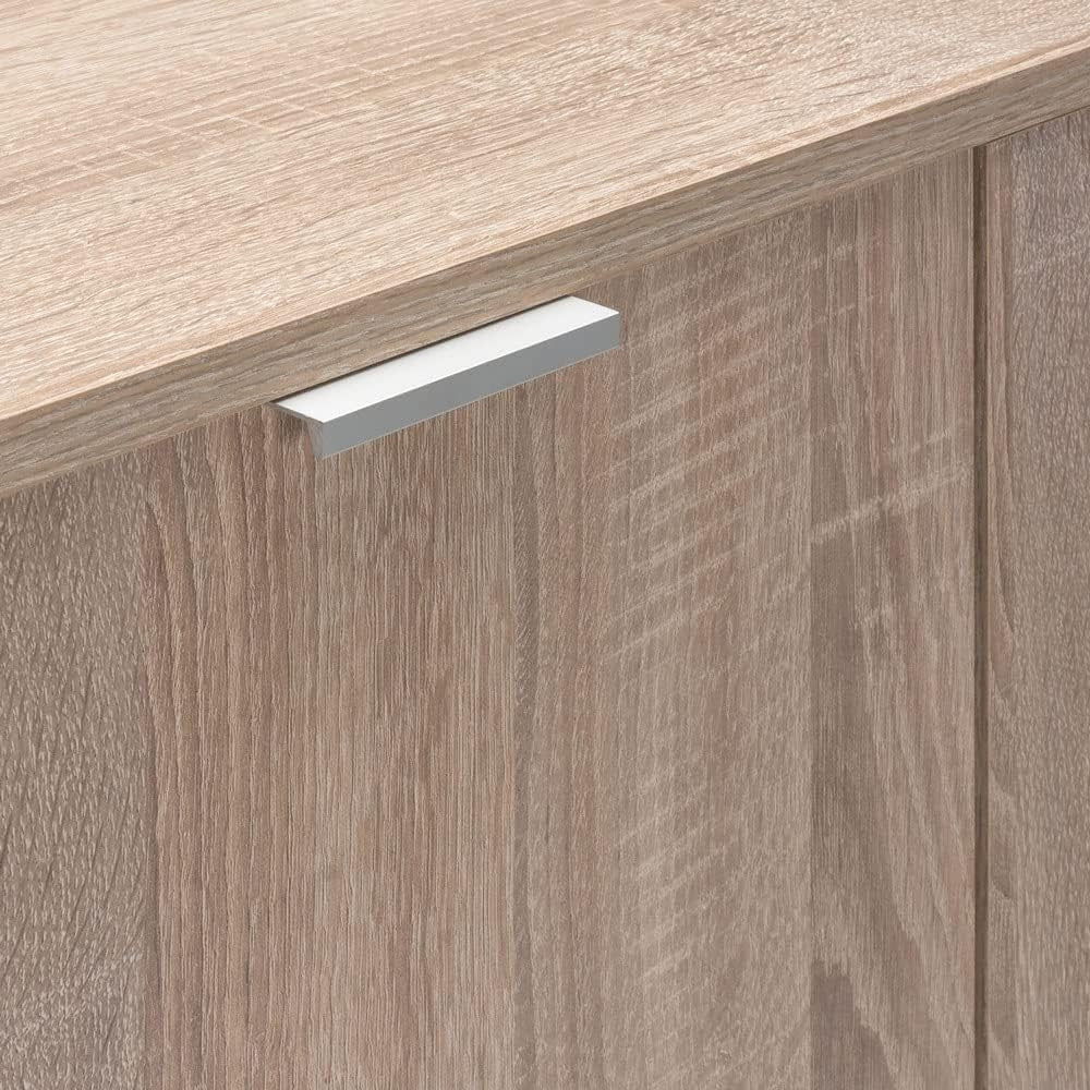 Oak Sideboard Storage Cabinet 3 Door 2 Drawer Unit 107cm MDF Modern